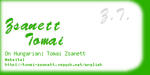 zsanett tomai business card